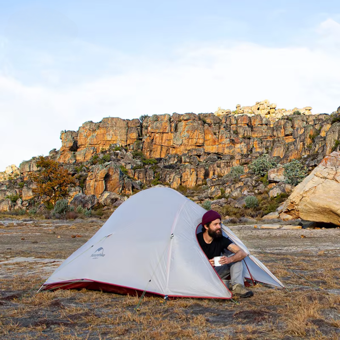 Naturehike Ultralätt 2-Personers Campingtält – Vattentätt Nylon för Trekking, Vandring och Utomhusresor