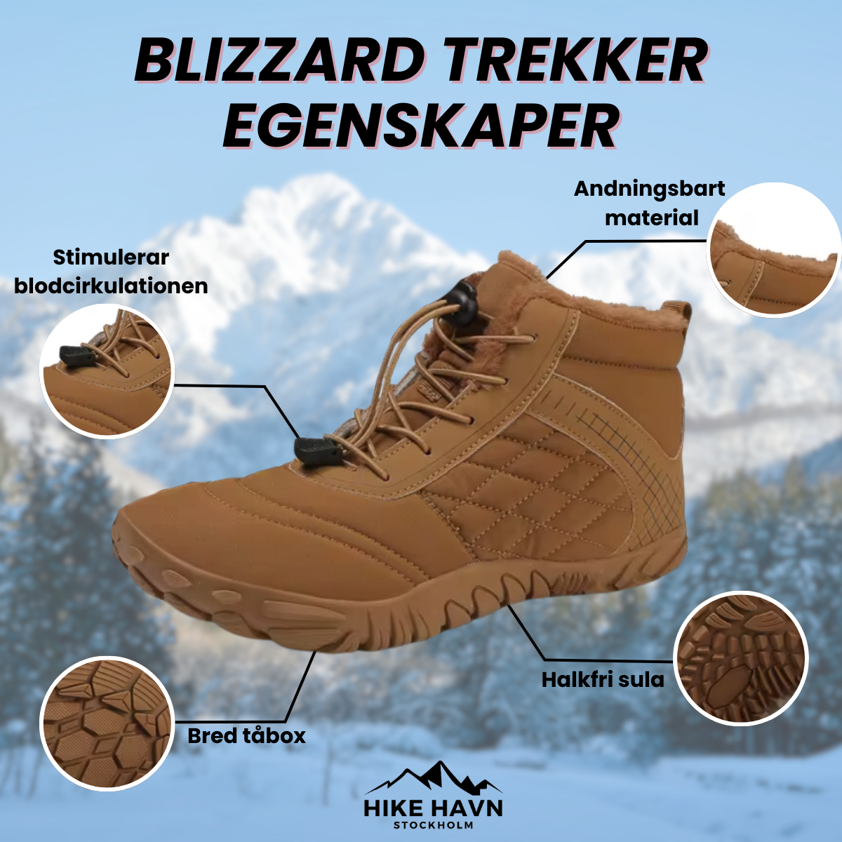 Blizzard Trekker - Vattentäta Snövandringskängor