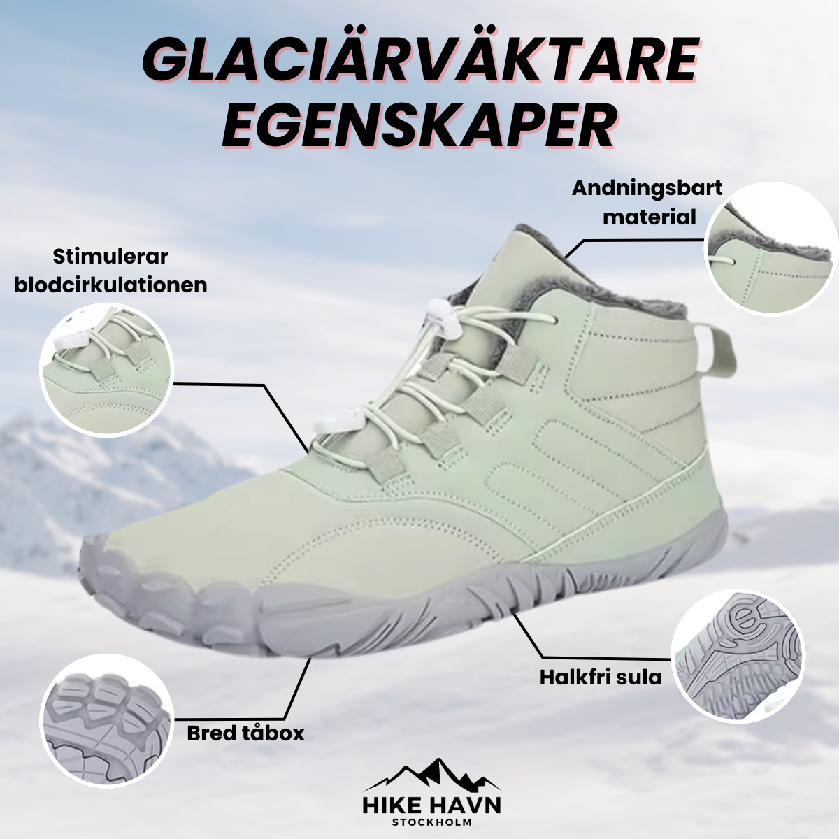 Glaciärväktare - Vattentäta Vintervandringskängor